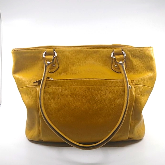 Tignanello Handbags - Tignanello genuine leather yellow shoulder bag